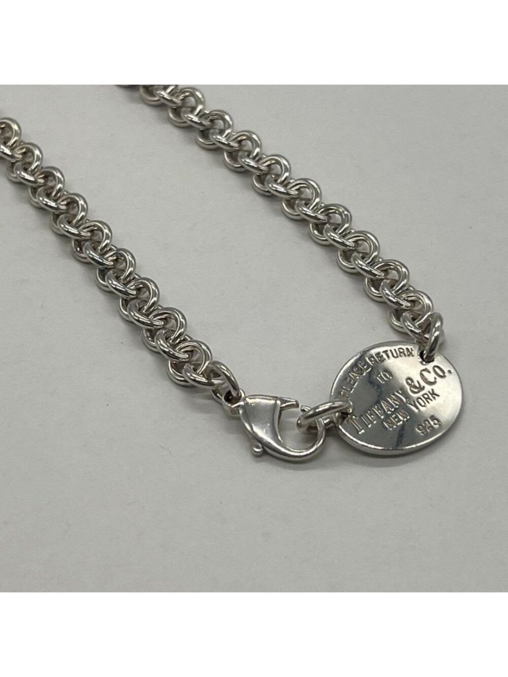 Tiffany & Co Return to Tiffany Oval Tag Necklace